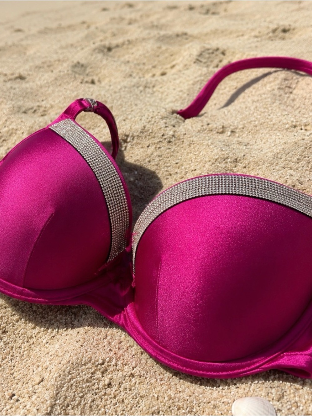 NWT Victoria's Secret SwimVery Sexy Shine Trim Push-Up Bikini Top Size 38D